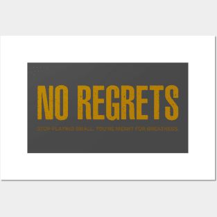 NO REGRETS Posters and Art